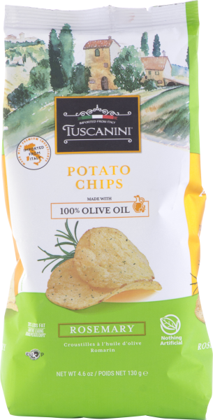 Potato Chips (Green) Rosemary In Olive Oil 'Tuscanini' NETT!