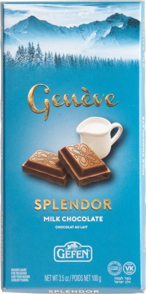Geneve Swiss Splendor Milk Chocolate Bar 'Gefen' NETT!