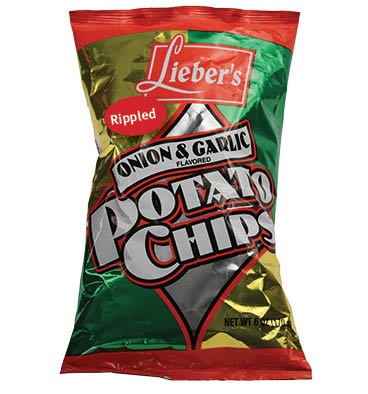 Onion & Garlic Potato Crisps LARGE 'Liebers'