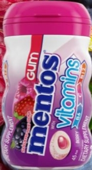 Gum Woodberries Vitamin Curvy Bottle 'Mentos' NETT!