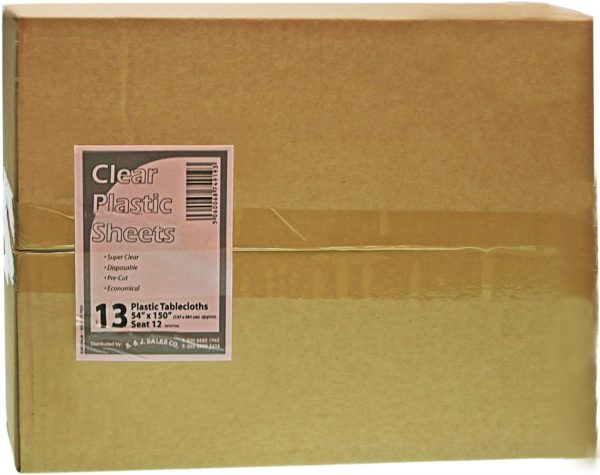 Plastic Tablecloth Clear 54'/150' In Box 'Eazee' NETT!