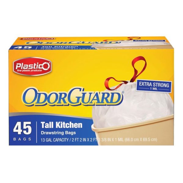 OdorGuard White Bags 13gal 'Plastico' NETT!