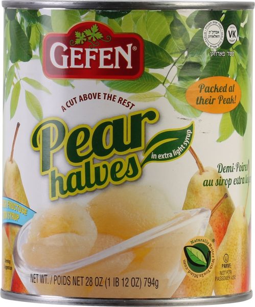 Pear Halves Tinned 'Gefen'