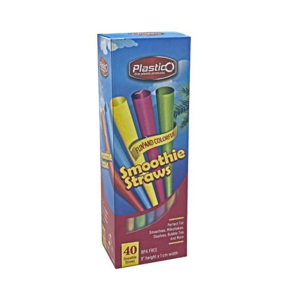 Smoothie Straws 9'' - Various Colors 'Plastico' NETT!