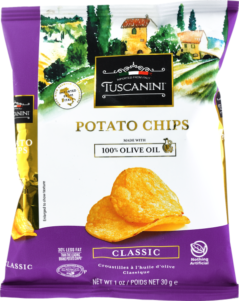 Potato Chips (Brown) Olive Oil Snack Pack 'Tuscanini' NETT!