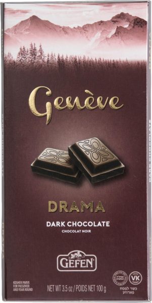 Geneve Swiss Drama Dark Chocolate Bar 'Gefen' NETT!