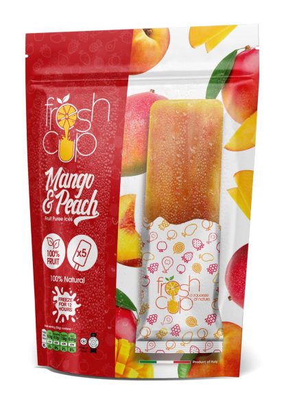 Mango Peach Fruit Puree Ices 'Fresh-Cup' NETT!