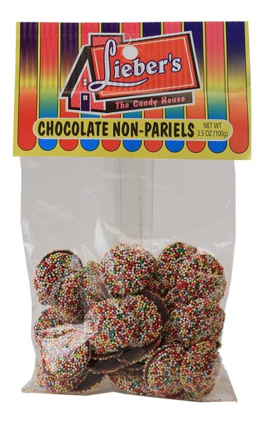Chocolate Non Pareils In Hang Bag 'Liebers'