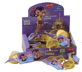 Choc. Coins Brown Outer Case (Milky) 'Carmit'