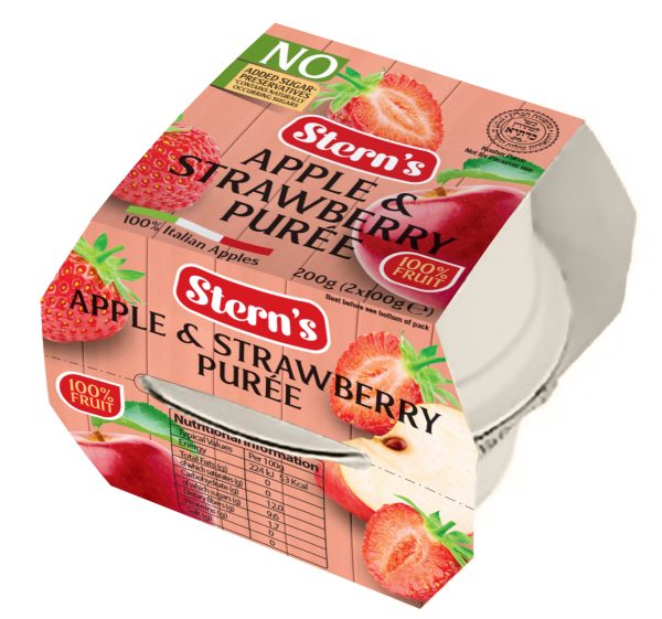 Apple & Strawberry Puree 2pk 'Sterns' NETT!