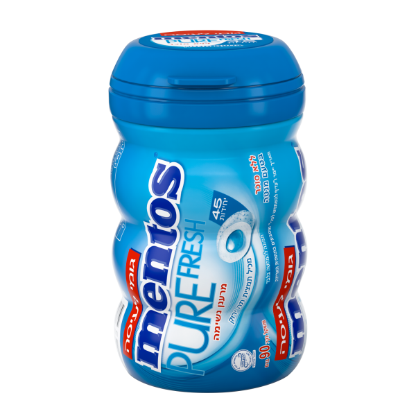 BIG Gum Fresh-Mint Curvy (Blue) Bottle 'Mentos' NETT!