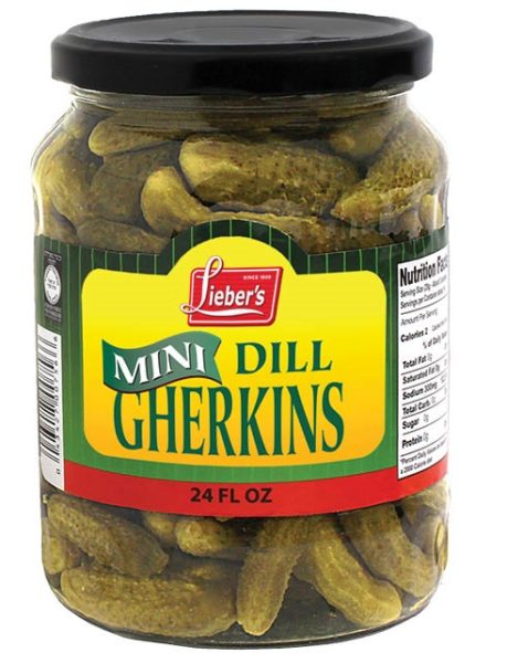 Mini Dill Gherkins In Glass Jar 'Liebers'