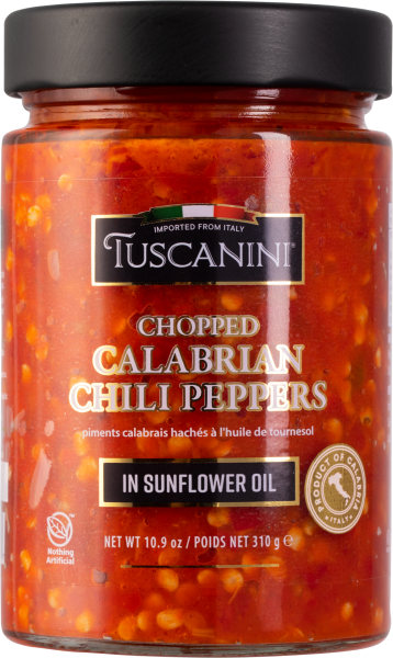Chopped Calabrian Chili Peppers In Sunflower Oil 'Tuscanini' NETT!